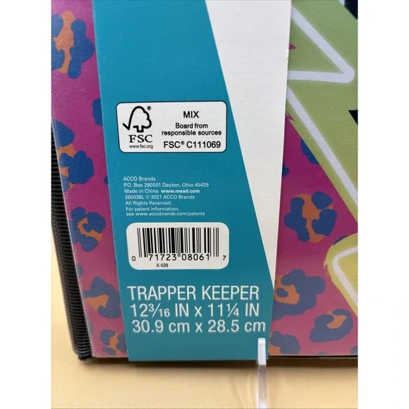 NEW Trapper Keeper Binder Retro Color Portfolio Folder  Mead 12 3/16" x 11 1/4" - Picture 5 of 14